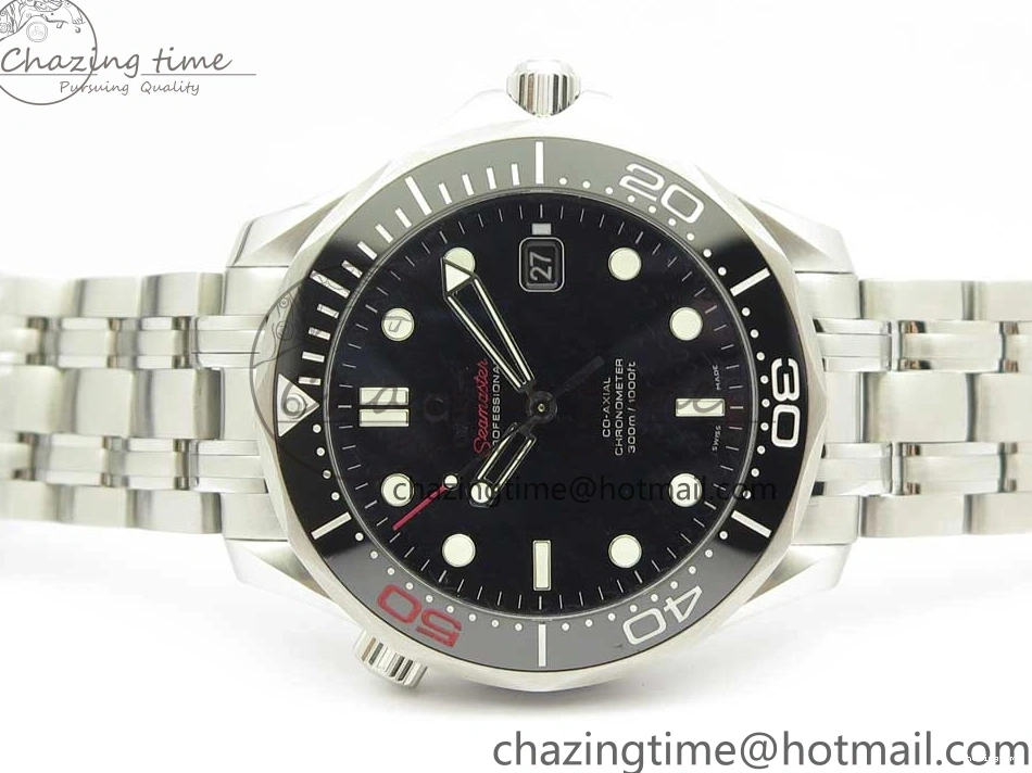 0510 Seamaster 300M Chronometer SS “007” Limited Edition OMF 1:1 Best Edition on SS Bracelet A2824 (Black Balance Wheel) V Seasonal 7952